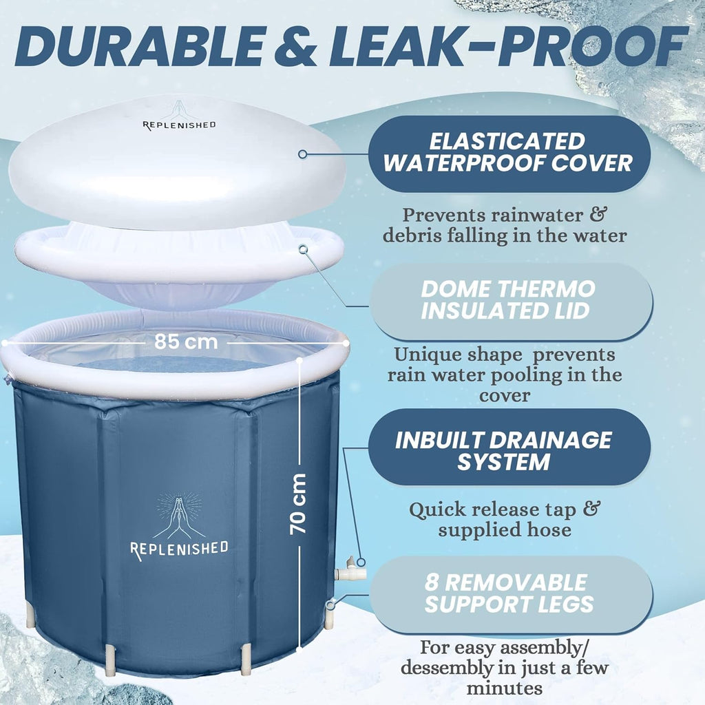 Replenished Portable Ice Bath - Grey