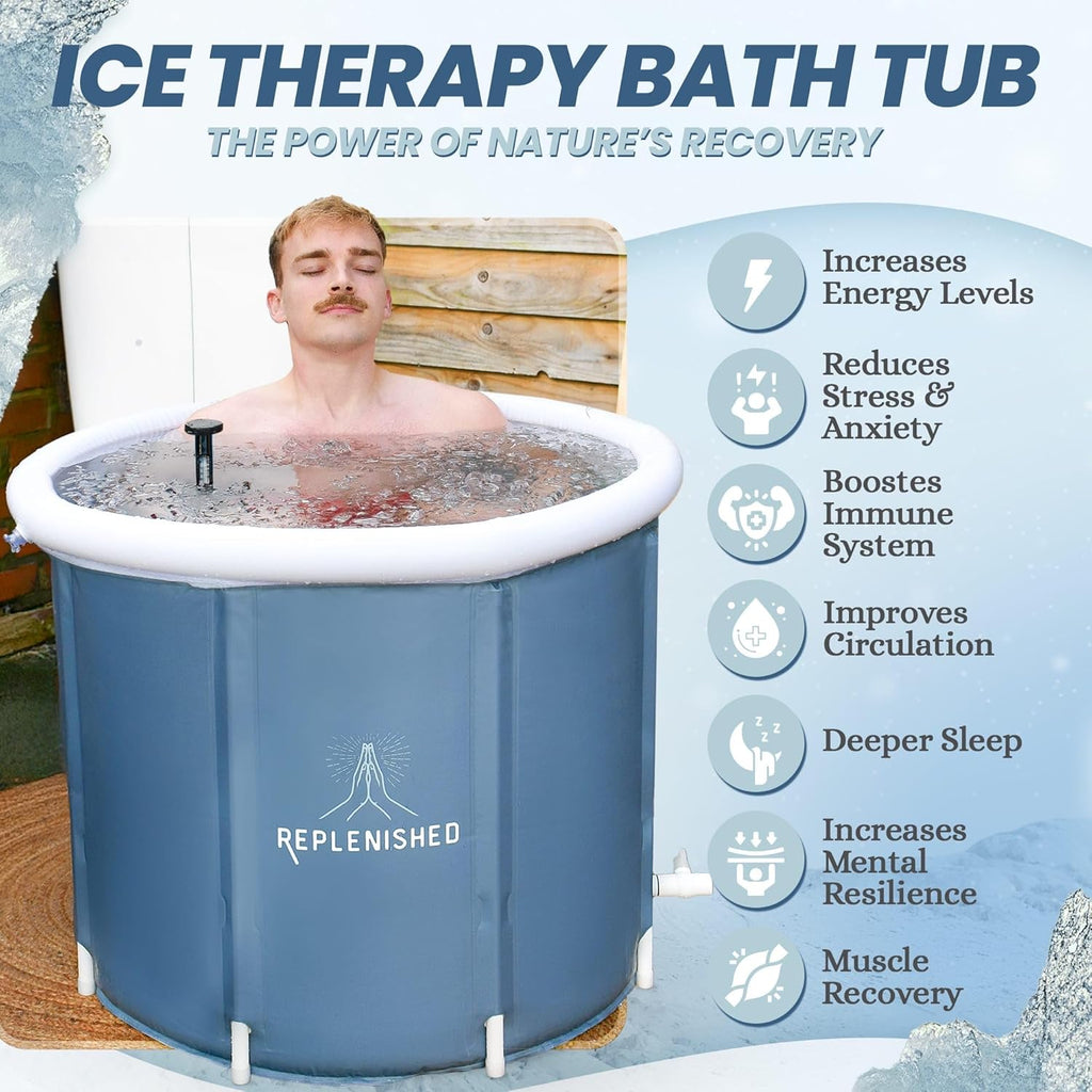 Replenished Portable Ice Bath - Grey