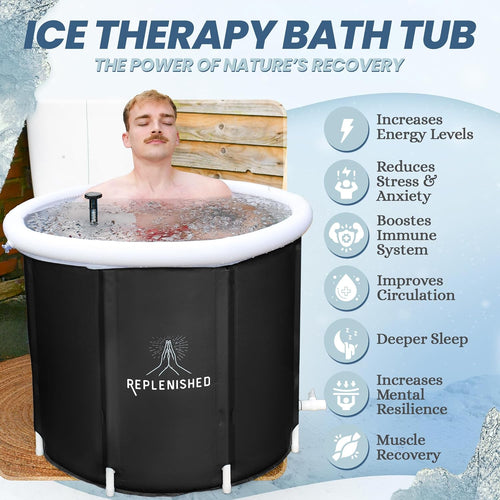 Replenished Portable Ice Bath - Black
